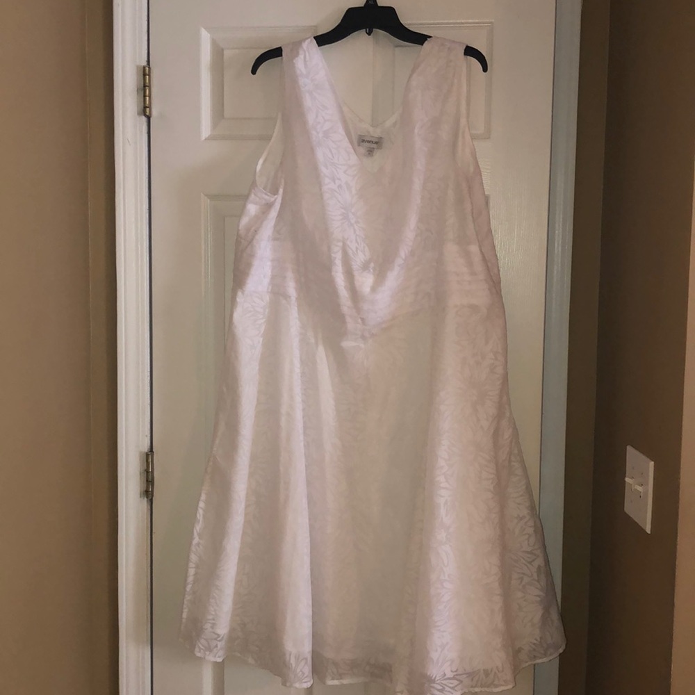 Sheer overlay white dress